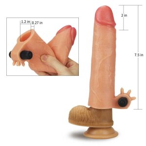Lovetoy Add Silikone Extender vibrierend Beige 19,3 cm ⌀...