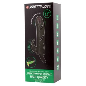 Pretty Love Penis Sleeve With Ball Strap black