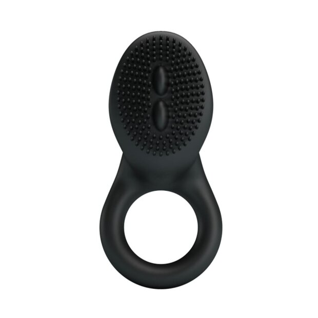 Pretty Love Cobra Penis Ring mit Klitoris Stimulation Vibrator Schwarz ⌀ 2,6 cm