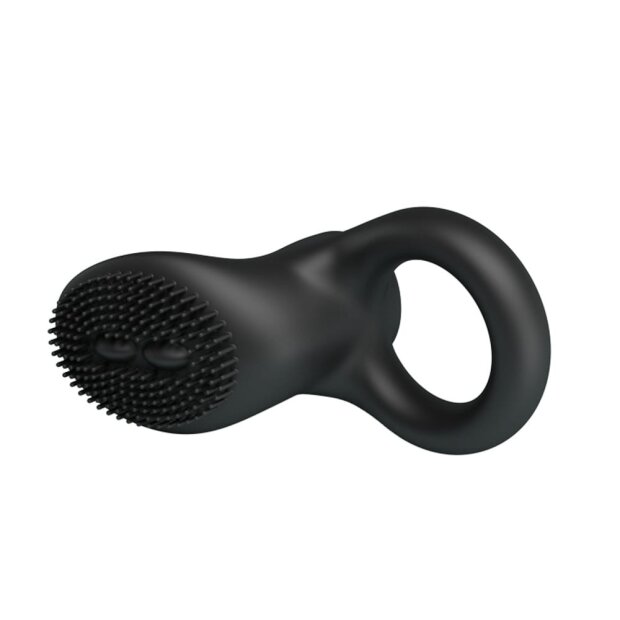 Pretty Love Cobra Penis Ring mit Klitoris Stimulation Vibrator Schwarz ⌀ 2,6 cm