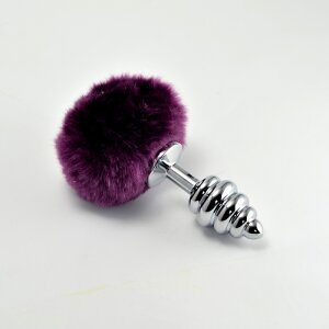 Lovetoy Spiral Pompom Metal Plug Purple