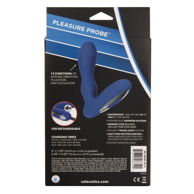 CalExotics Eclipse Pleasure Probe Prostatamassager Blau ⌀ 3,25 cm