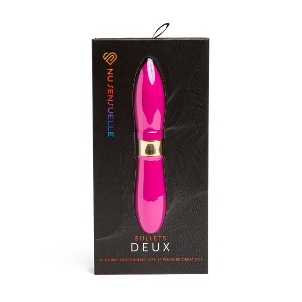 NU Sensuelle Bullets Deux Double-Ended Vibrator Pink 16 cm ⌀ 2,8 cm