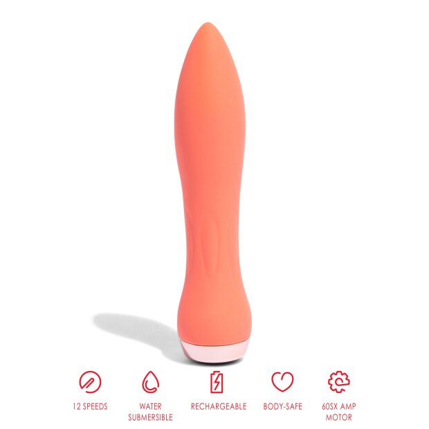 NU Sensuelle Silicone 60SX AMP Bullet Mini Vibrator Orange 12,5 cm ⌀ 2,4 cm