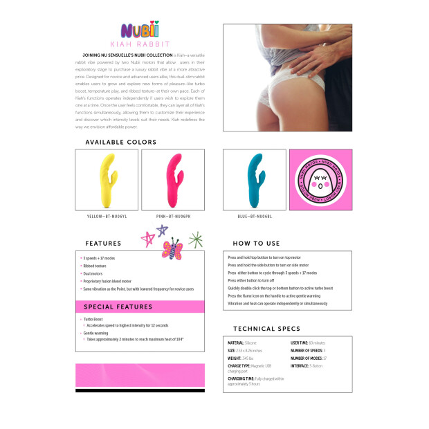 NU Sensuelle Nubii Kiah Rabbit Pink