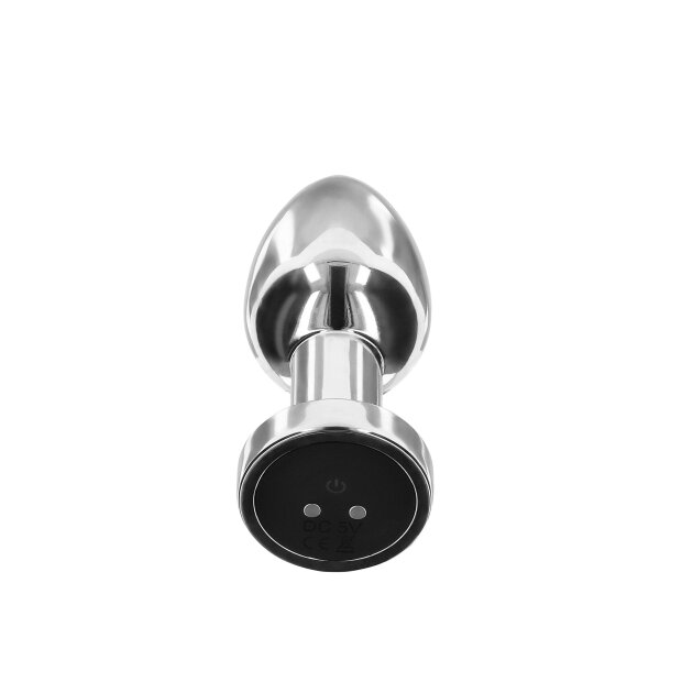 TOYTOY The Glider Vibro Anal Plug Argent M 3,4 cm
