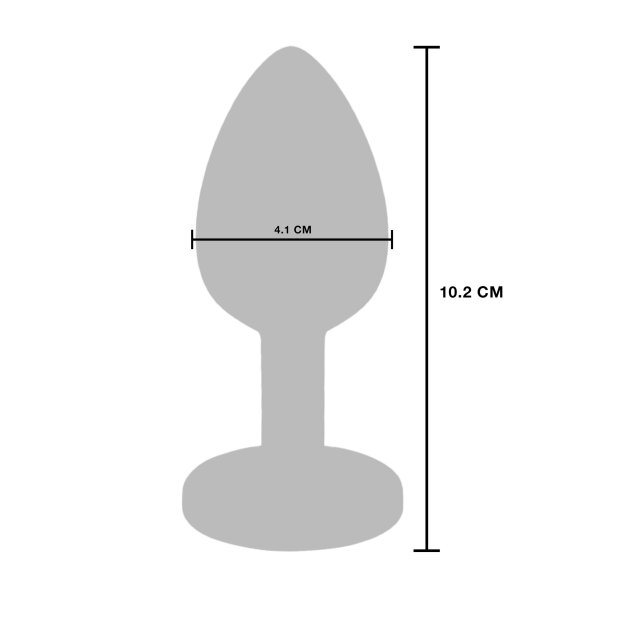 TOYTOY The Glider Vibro Anal Plug Argent L 4,1 cm