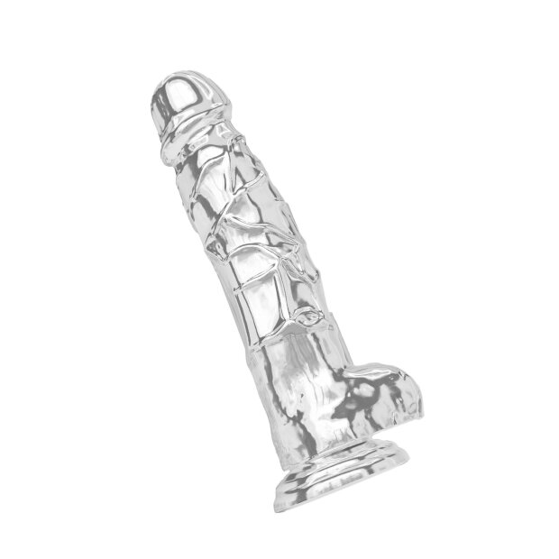 Clear Dildo w. Balls 8 inch - 22.5 cm