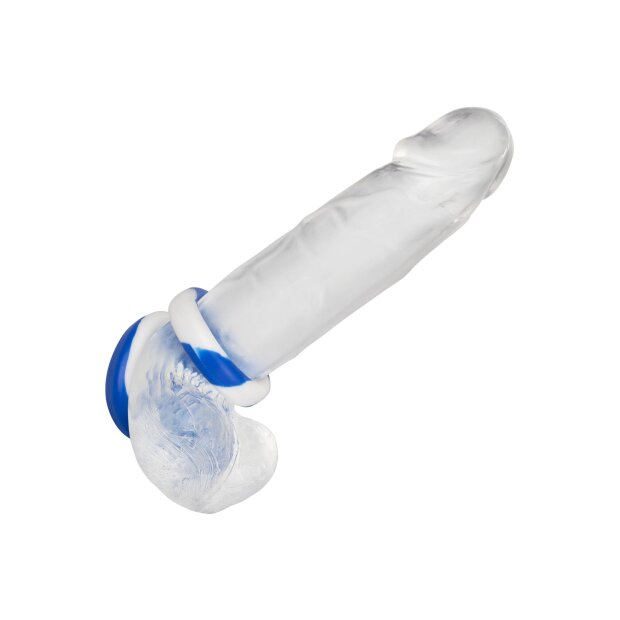 CalExotics Admiral Ring Set Penisringe Blau Weiß ⌀ 4,5 cm ⌀ 5 cm 2 Teilig