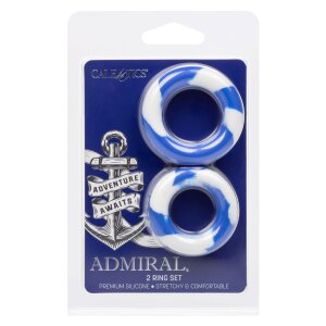 CalExotics Admiral Ring Set Penisringe Blau Weiß ⌀...