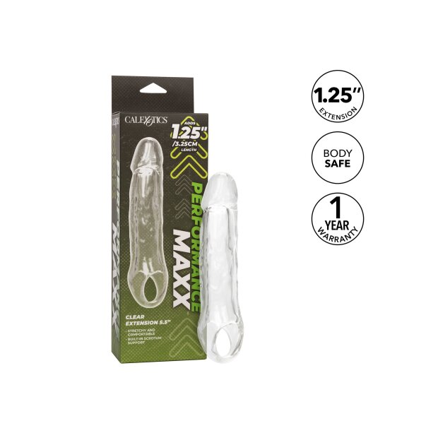 CalExotics Clear Extension Penishülle Transparent 17,75 cm ⌀ 4,5 cm