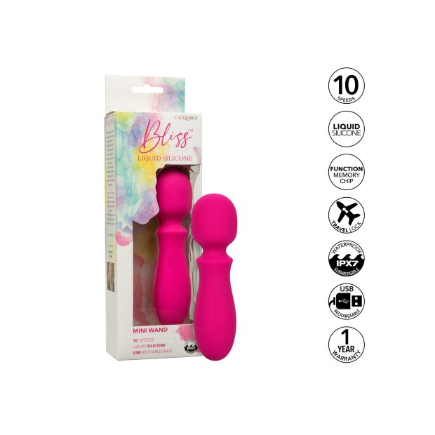 CalExotics Bliss Mini Wand Massager Pink 14 cm