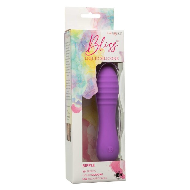 CalExotics Bliss Ripple Mini Vibrator Lila 14 cm