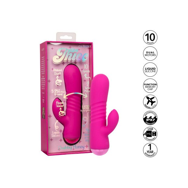 CalExotics Thicc Chubby Honey Vibrator Pink 19 cm