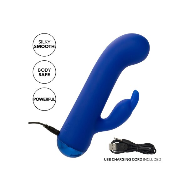CalExotics Thicc Chubby Bunny Vibrator Blau 19 cm