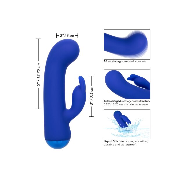 CalExotics Thicc Chubby Bunny Vibrator Blau 19 cm