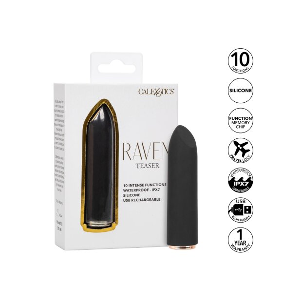 CalExotics Raven Teaser Mini Vibrator Schwarz 9,5 cm