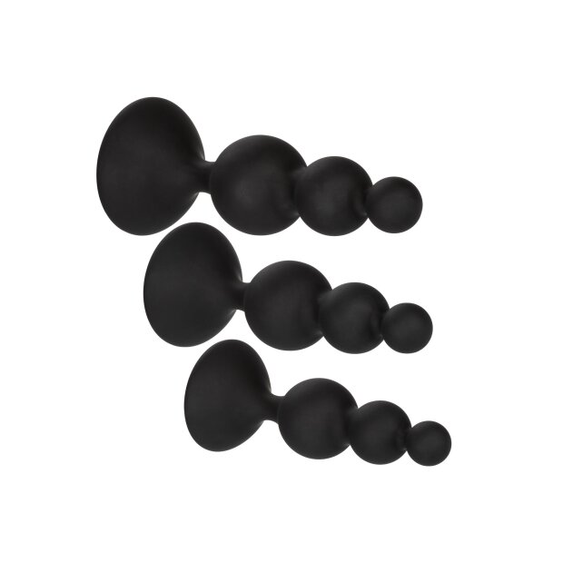 CalExotics Silicone Beaded Anal Kit Analtrainingsset Schwarz 3 Teilig