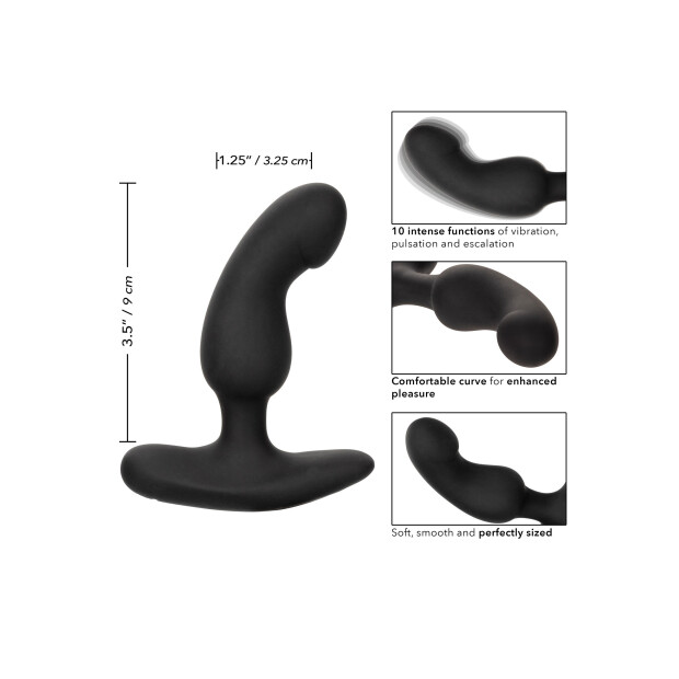CalExotics Rechargeable Curved Probe Prostatamassager Schwarz ⌀ 3,25 cm