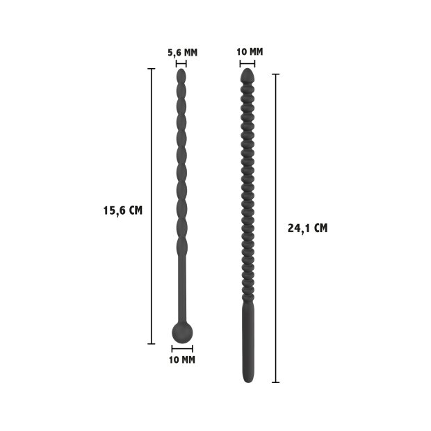 Hidden Desire Ribbed Penis Dilator Set 2 pcs