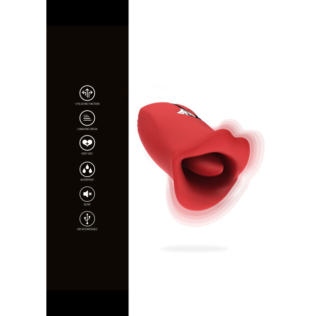 TOYJOY The Kisser Stimulator Vibrator Rot 13 cm ⌀ 5,7 cm
