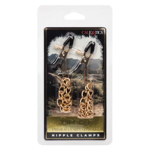 CalExotics Ride Em Denim Nippelklemmen Gold