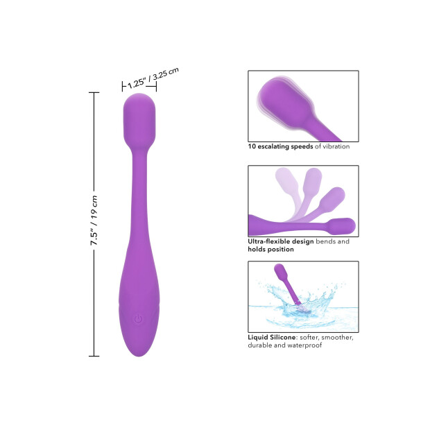 CalExotics Bliss Flex-O-Teaser Vibrator Lila 19 cm