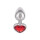 CalExotics Jewel Small Ruby Heart  Plug 3,25 cm