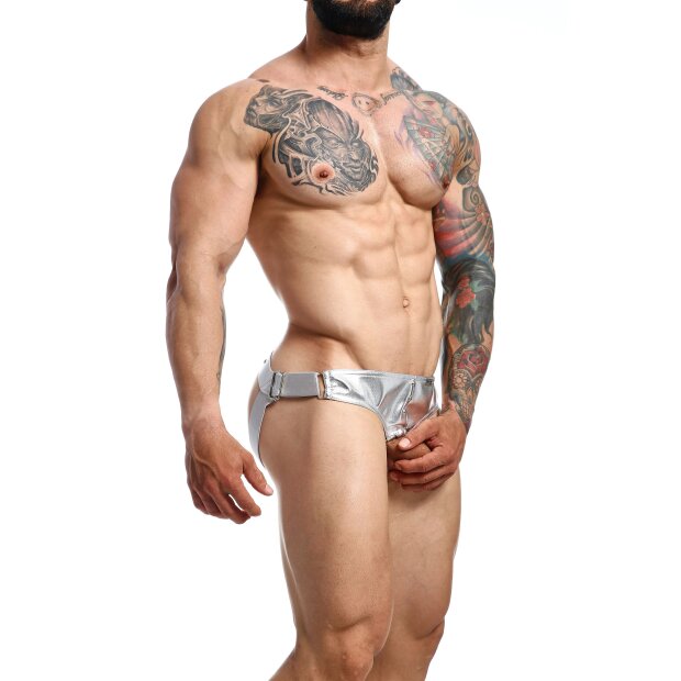 DNGEON Cockring Jockstrap Silver - OS