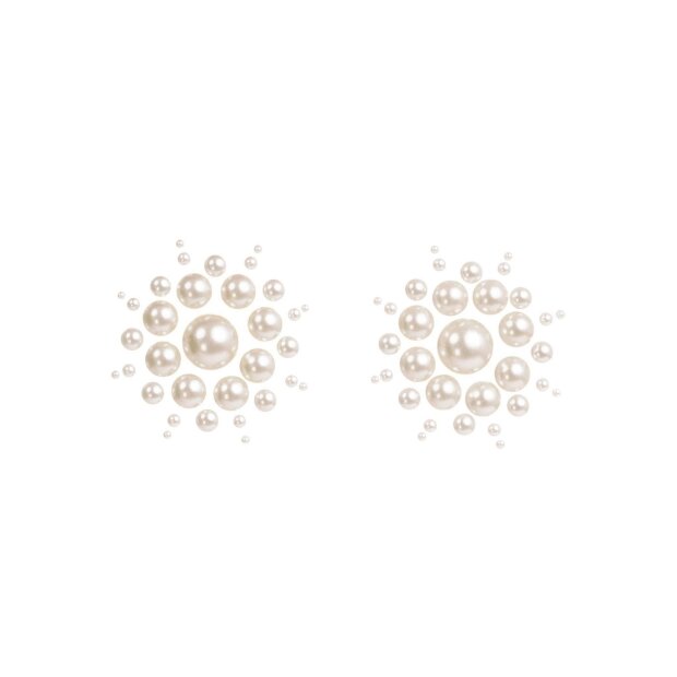 Leg Avenue Isla nipple jewelry sticker pearls white