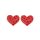 Leg Avenue Amore nipple jewelry sticker hearts with rhinestones red