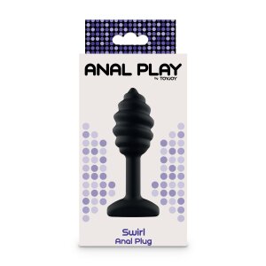 TOYJOY Swirl Anal Plug Schwarz ⌀ 1,8 cm
