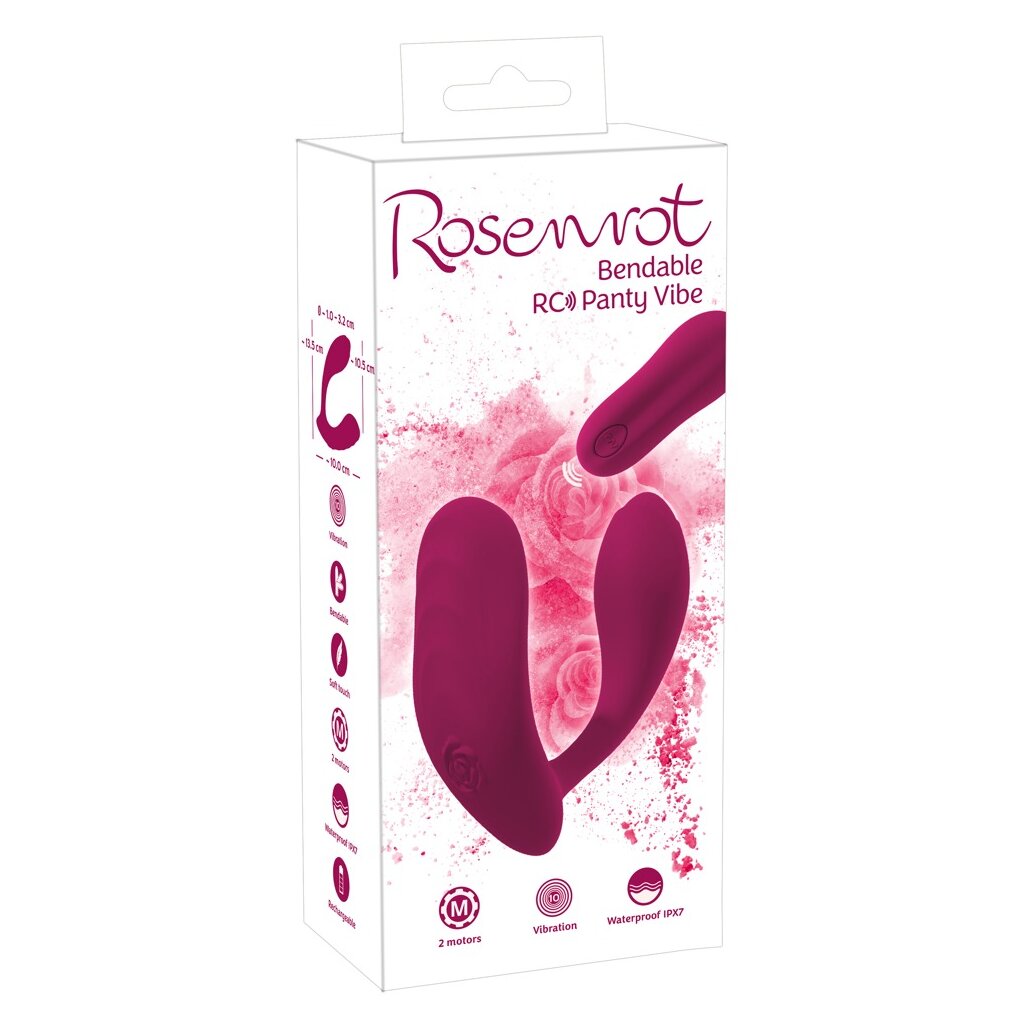 You2Toys Rosenrot Biegsamer G-Punkt-Klitoris Panty Vibrator Rot 13,5 ,  49,95