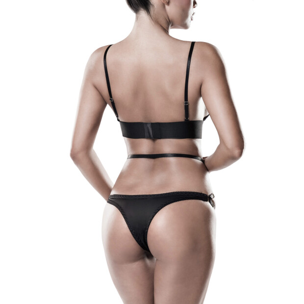 GREY VELVET 2-pcs set (Bralette, brazilian Slip) S - 3XL