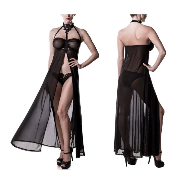 GREY VELVET 2-piece set (negligee, panties) S/M