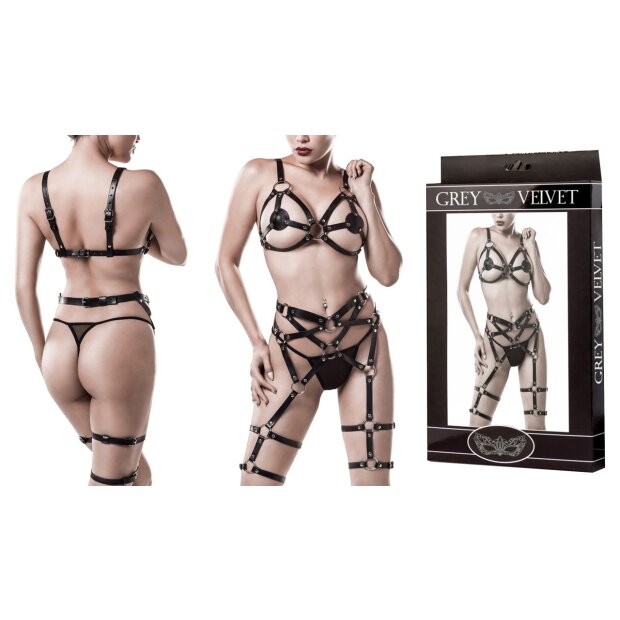 GREY VELVET 3-piece erotic set S/M