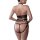 GREY VELVET 3-piece set (top, harness, thong) S