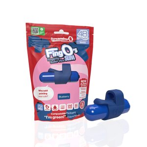 The Screaming O 4B FingO Slim Blueberry Fingervibrator Blau