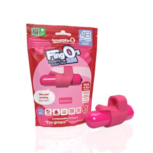 The Screaming O 4B FingO SlimStrawberry Mini Vibrator Pink