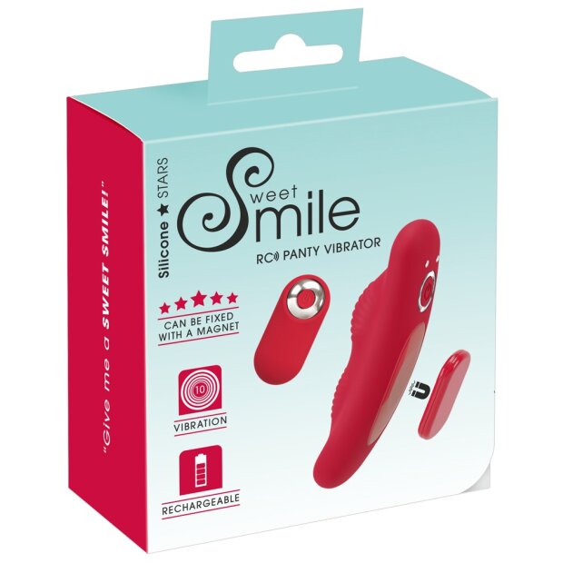 You2Toys Sweet Smile RC Panty Vibrator Rot 9,7 cm