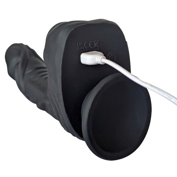 Naked Addiction Vibrateur de choc avec ventouse compatible Strap-On noir