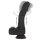 Naked Addiction Stoßvibrator mit Saugnapf Strap-On kompatibel schwarz
