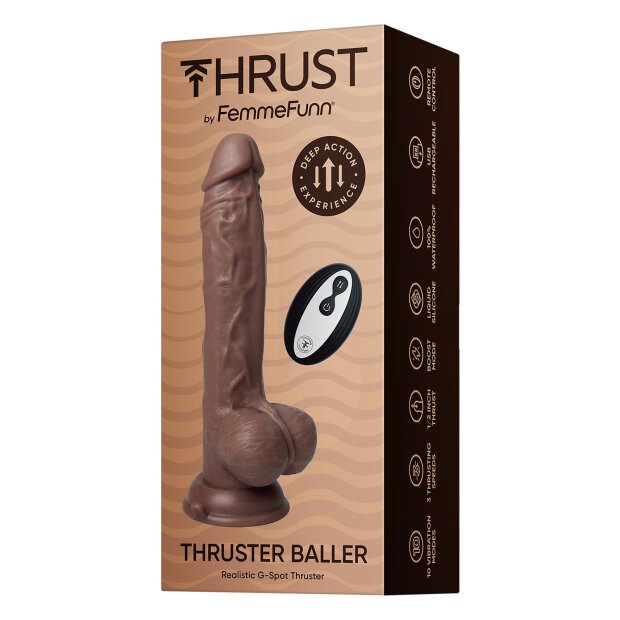 FemmeFun Vibromasseur Thruster Baller brun