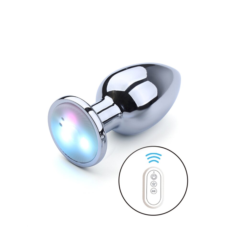doppeldildo mit vibration Vibration Led Butt Plug With Remote Control main image 1