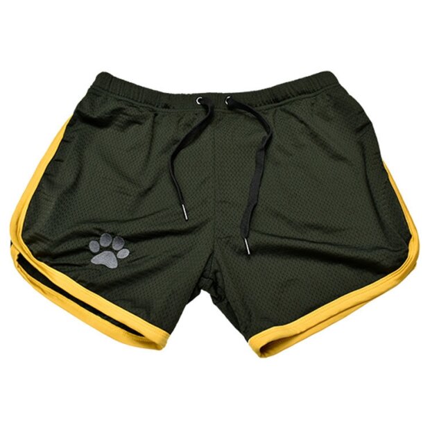 Kinky Puppy Paw Shorts Black-Yellow M