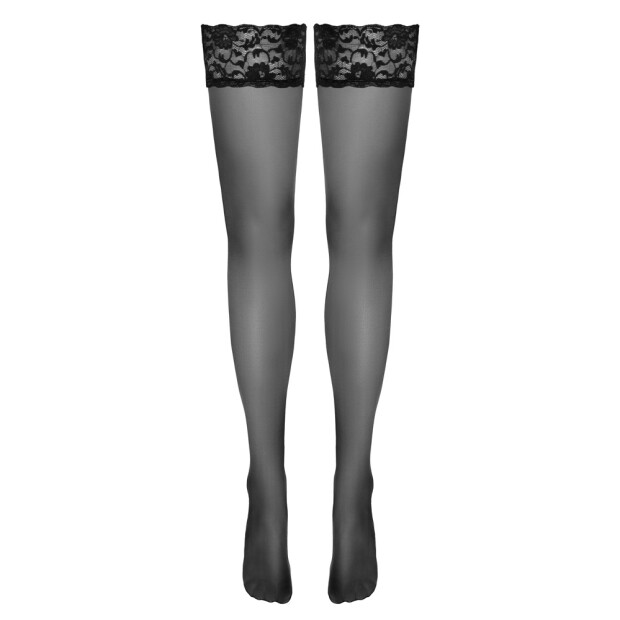 Halterlose Strümpfe schwarz S - XL