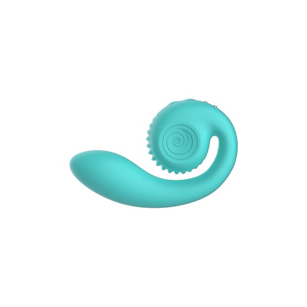 SNAIL VIBE Gizi Vibrator mit Klitorisstimulation Türkis 13 cm ⌀ 3,5 cm