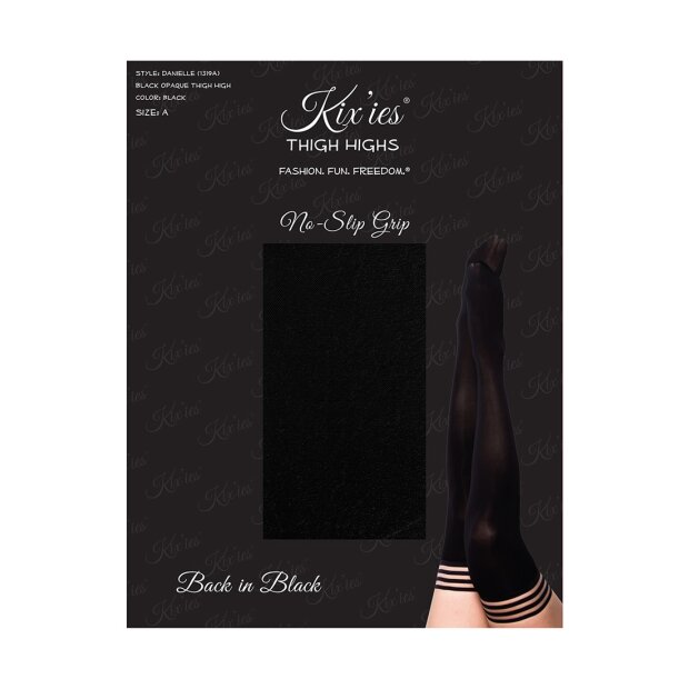 Kixies Danielle halterlose Strümpfe schwarz S - XL