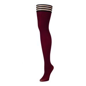 Kixies Heather hold-up stockings red S