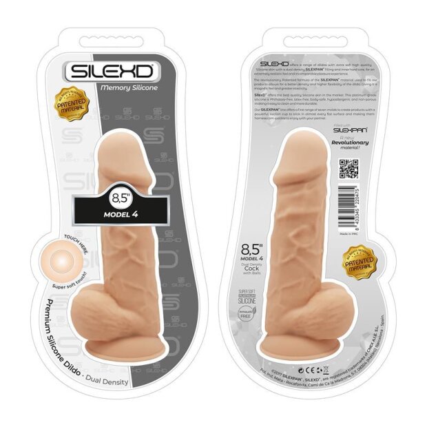 SILEXD Dildo Dual Density Silikon Realistisch Beige 21,5 cm